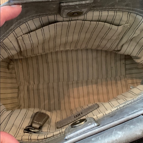 Frye Riviana Mini Tote in Ice gray leather handbag - Picture 11 of 12